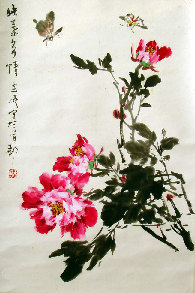 國畫牡丹的構圖與技巧